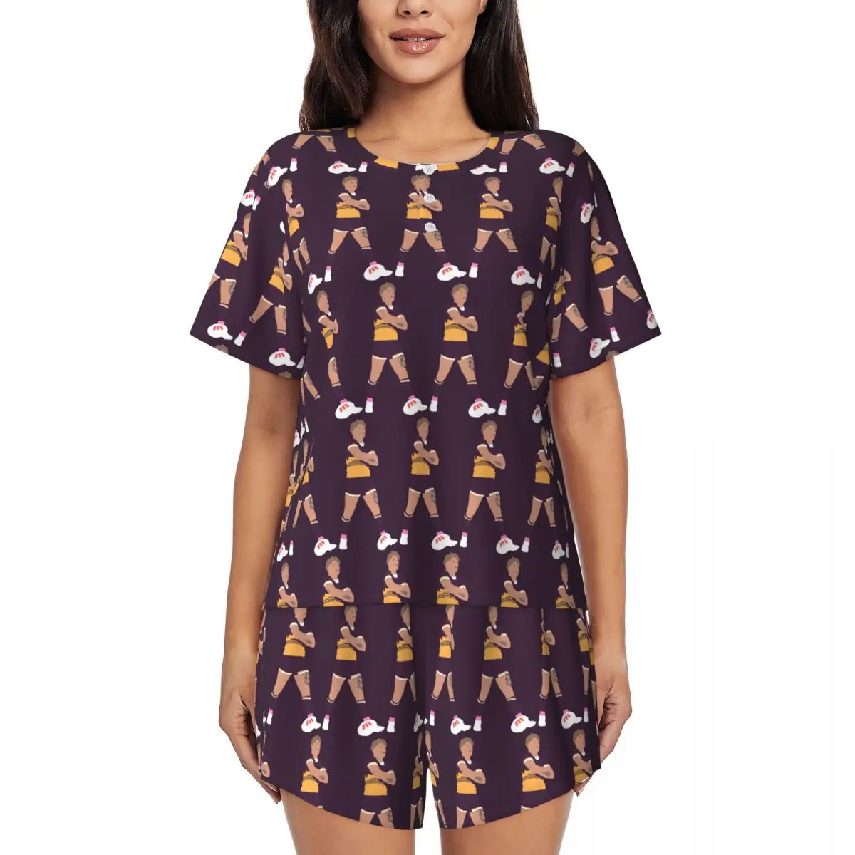 Reece Walsh Round Neck Short Sleeve Nightgowns for Sleeping Sleepshirts Women Soft Pajama Set Short Pants
Reece Walsh Round Neck Short Sleeve Nightgowns for Sleeping Sleepshirts Women Soft Pajama Set Short Pants