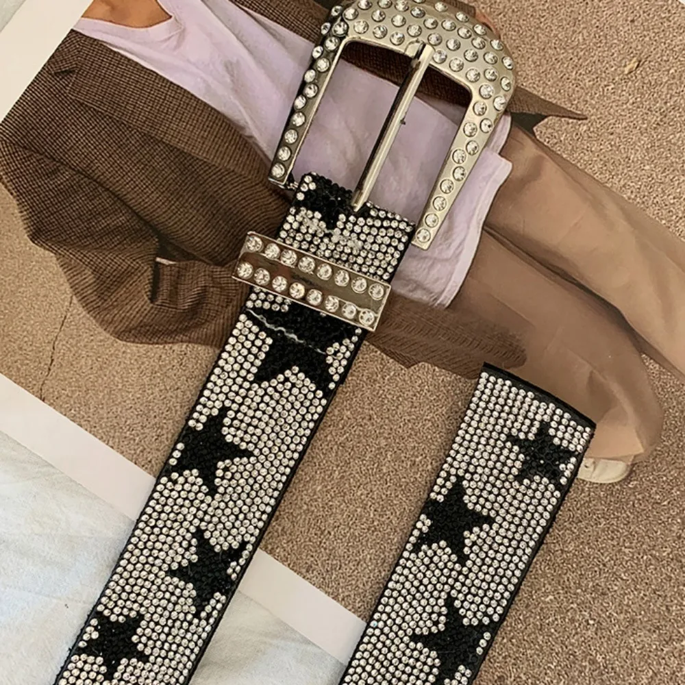 Fashion Y2K Five-Pointed Star Belt Strap Buckle Punk Shiny Star Waistband Vintage Exaggerated Jeans Decor Waist Accessories
Fashion Y2K Five-Pointed Star Belt Strap Buckle Punk Shiny Star Waistband Vintage Exaggerated Jeans Decor Waist Accessories