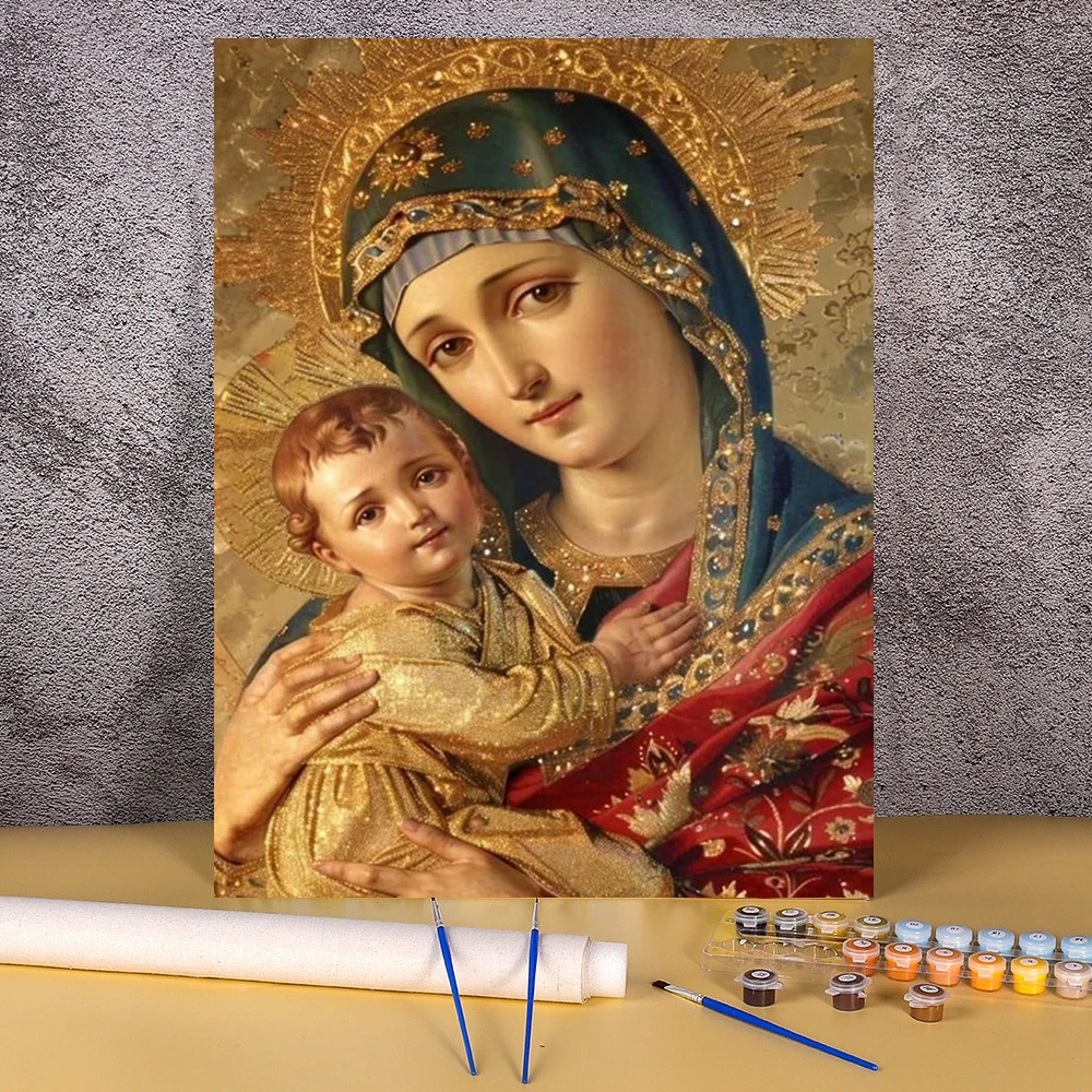 Holy Mother Oil Painting By Number On Canvas Frameless Acrylic Paint Religion For Adult Picture Drawing Coloring By Numbers Kits
Holy Mother Oil Painting By Number On Canvas Frameless Acrylic Paint Religion For Adult Picture Drawing Coloring By Numbers Kits