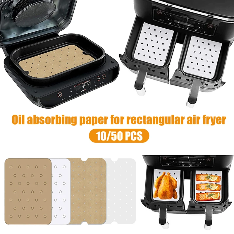 10/50pcs Air Fryer Disposable Paper Non-Stick Airfryer Baking Papers Air-Fryer Paper Pad Liners Barbecue Mat Kitchen Accessories 
10/50pcs Air Fryer Disposable Paper Non-Stick Airfryer Baking Papers Air-Fryer Paper Pad Liners Barbecue Mat Kitchen Accessories