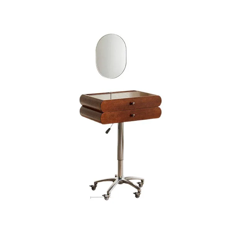 Medieval solid wood movable lifting dresser small apartment 60cm retro makeup table with mirror integrated
Medieval solid wood movable lifting dresser small apartment 60cm retro makeup table with mirror integrated