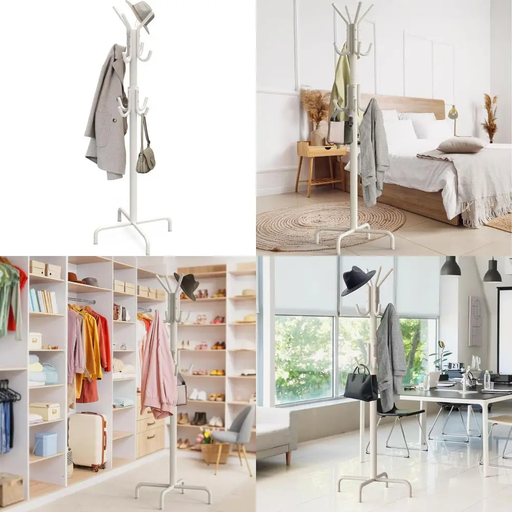 Белая вешалка-органайзер для пальто и шляп с 12 крючками
Белая вешалка-органайзер для пальто и шляп с 12 крючками