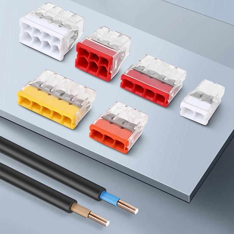 20Pcs Universal Compact Wire CMK 20 Mini Quick Wire Connectors 2/3/4/5/6/8 Ports Conductor Quick Push-In Terminal Block
20Pcs Universal Compact Wire CMK 20 Mini Quick Wire Connectors 2/3/4/5/6/8 Ports Conductor Quick Push-In Terminal Block