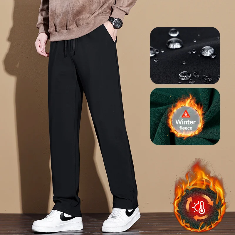 Waterproof Oil-proof Winter Fleece Warm Pants Men Drawstring Elastic Waist Outdoors Jogging Flocking Trousers Male Plus Size 5XL
Waterproof Oil-proof Winter Fleece Warm Pants Men Drawstring Elastic Waist Outdoors Jogging Flocking Trousers Male Plus Size 5XL