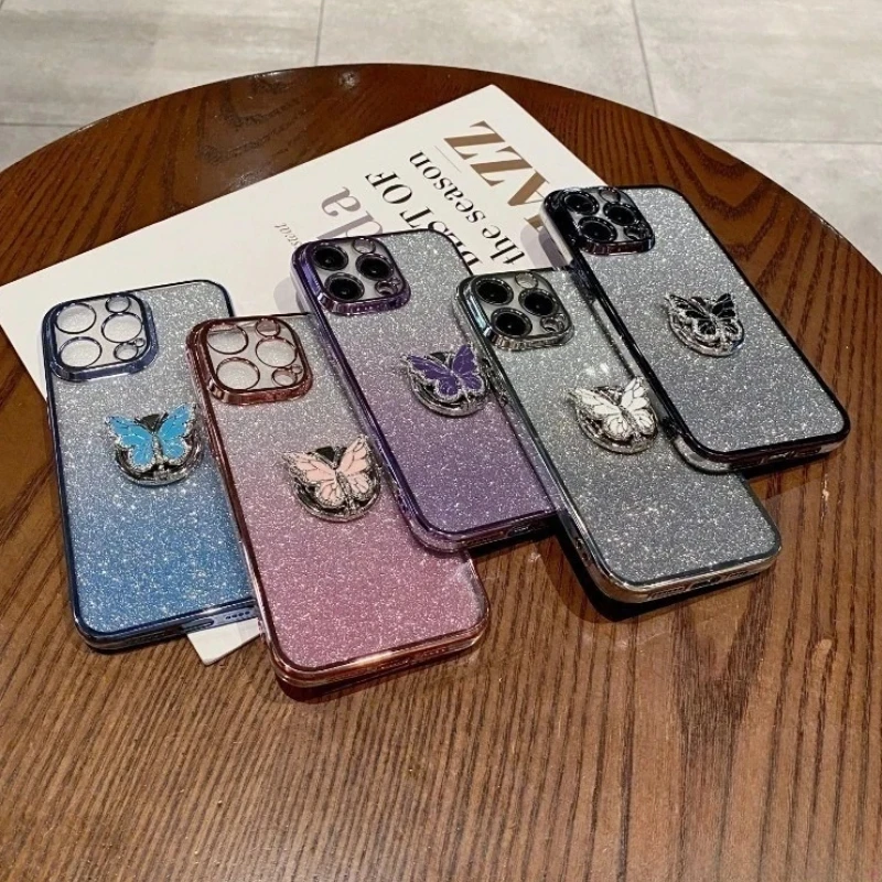 Glitter Butterfly Ring Stand Holder Phone Case For Vivo Y21 Y21A Y22 Y27 Y30 Y31 Y33 Y35 Y36 Y50 Y51S Y52 Y53S Y55 Y56 Cover
Glitter Butterfly Ring Stand Holder Phone Case For Vivo Y21 Y21A Y22 Y27 Y30 Y31 Y33 Y35 Y36 Y50 Y51S Y52 Y53S Y55 Y56 Cover