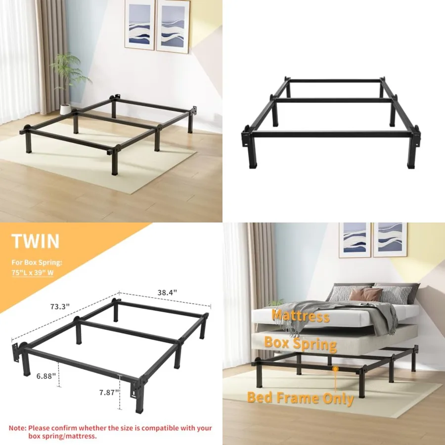 Metal Bed Frame, 6-Leg Bed Base, 8 Inch Support for Box Spring,,Easy Assembly
Metal Bed Frame, 6-Leg Bed Base, 8 Inch Support for Box Spring,,Easy Assembly