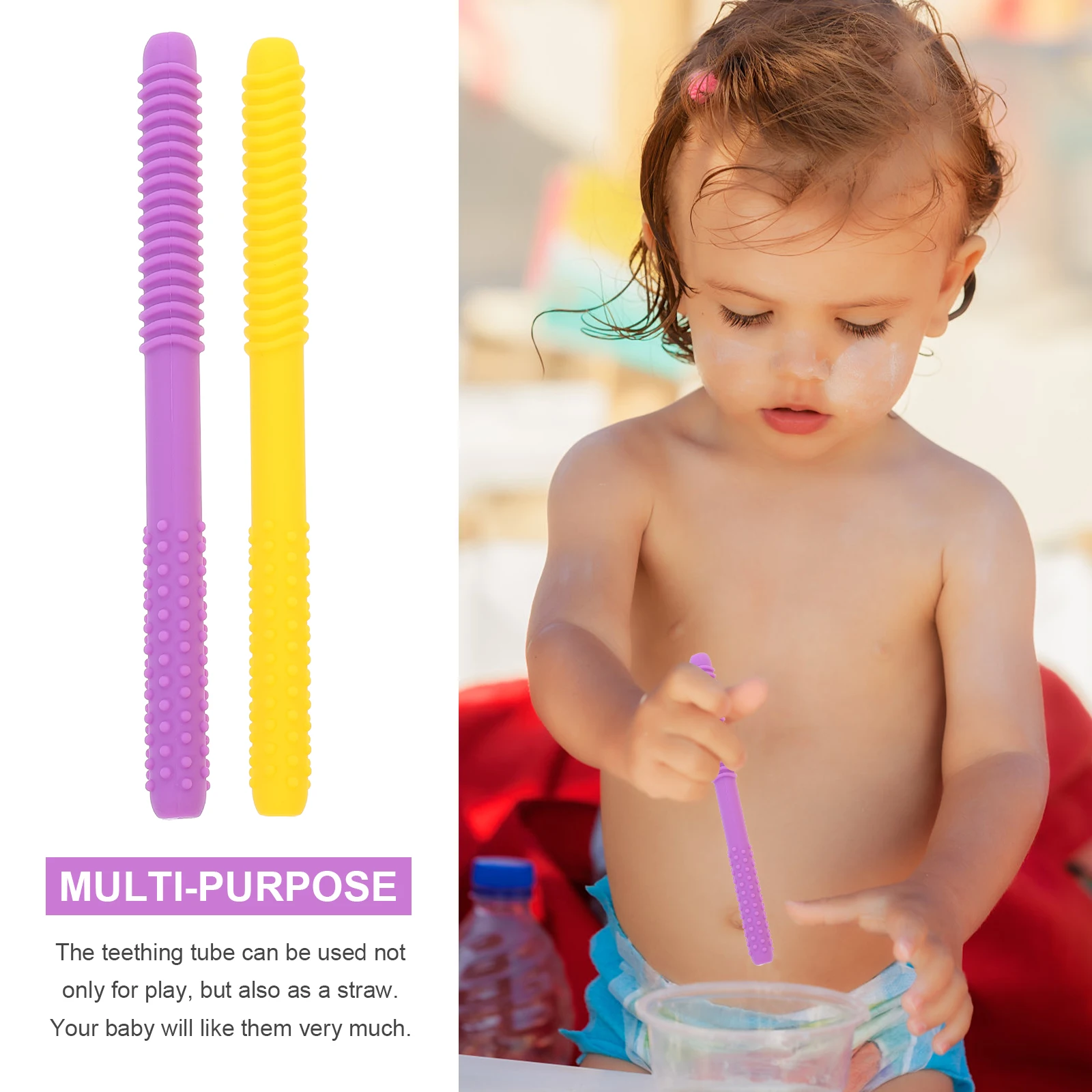 Silicone Teether Toys Hollow Molar Teeth Practical Chewing Yellow Sticks Food Grade Safe Relief
Silicone Teether Toys Hollow Molar Teeth Practical Chewing Yellow Sticks Food Grade Safe Relief