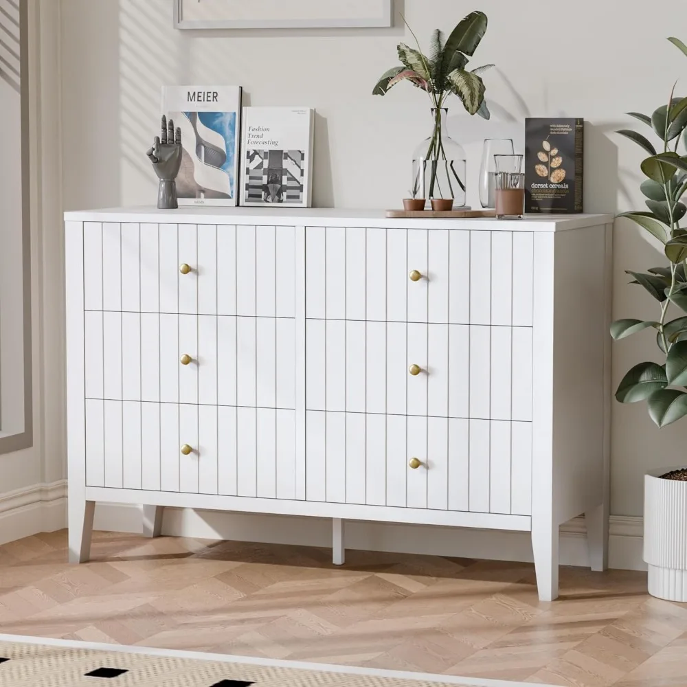 6 Drawer Dresser for Bedroom, Fluted Modern Chest of Drawers, 47 Wide Storage Dresser Organizer Cabinet for Living Ro
6 Drawer Dresser for Bedroom, Fluted Modern Chest of Drawers, 47 Wide Storage Dresser Organizer Cabinet for Living Ro