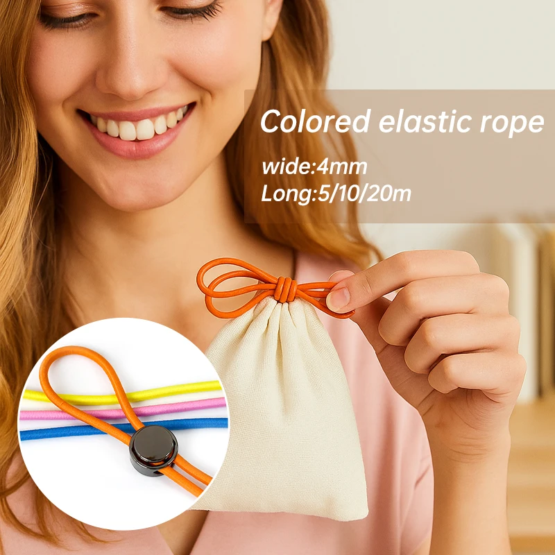 10/20/30/40/50M 4mm Headband Elastic Rope High-Quality Round Rubber Band Hat Drawstring Elasticity Bungee Cord Belt Loom Bands
10/20/30/40/50M 4mm Headband Elastic Rope High-Quality Round Rubber Band Hat Drawstring Elasticity Bungee Cord Belt Loom Bands