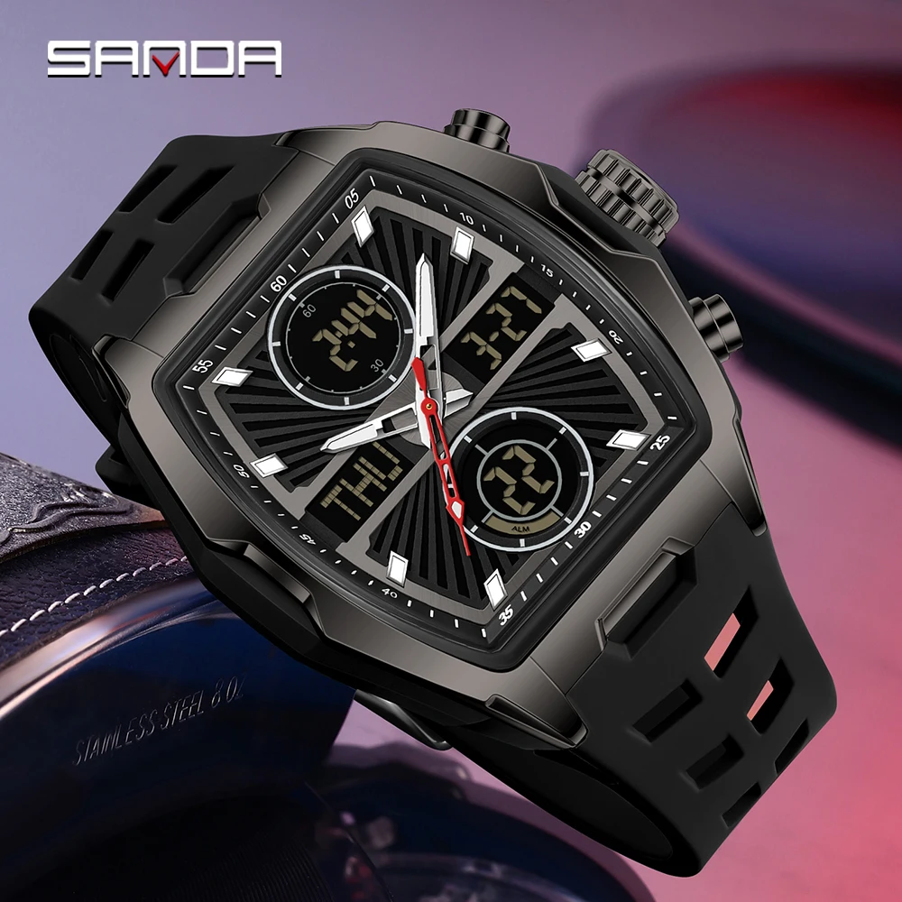 Fashion SANDA New 6299 Male Student Sports Electronic Watch Multifunctional Waterproof LED Dual Display Electronic Watch
Fashion SANDA New 6299 Male Student Sports Electronic Watch Multifunctional Waterproof LED Dual Display Electronic Watch