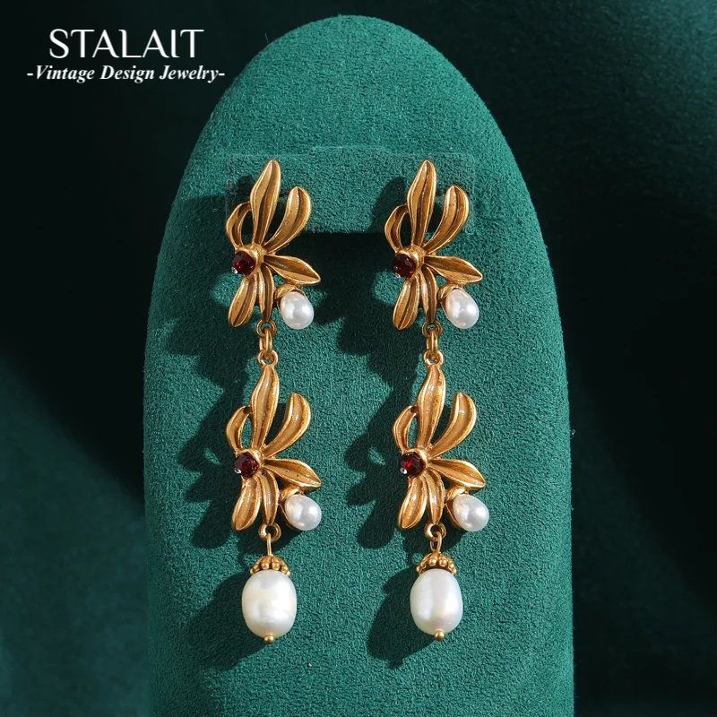 Vintage Gold Color Pearl Earrings Drop Freshwater Orchid Petals Flower 2026 Accessories For Woman Luxury Wedding Jewelry New
Vintage Gold Color Pearl Earrings Drop Freshwater Orchid Petals Flower 2026 Accessories For Woman Luxury Wedding Jewelry New