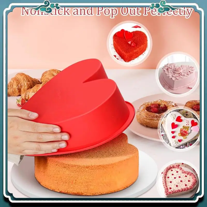 Premium Heart Shaped Cake Pans 8.6Inch,Nonstick Silicone Heart Cake Mold,Reusable Baking Tins,Heart Cake Pan Set For Brownies
Premium Heart Shaped Cake Pans 8.6Inch,Nonstick Silicone Heart Cake Mold,Reusable Baking Tins,Heart Cake Pan Set For Brownies