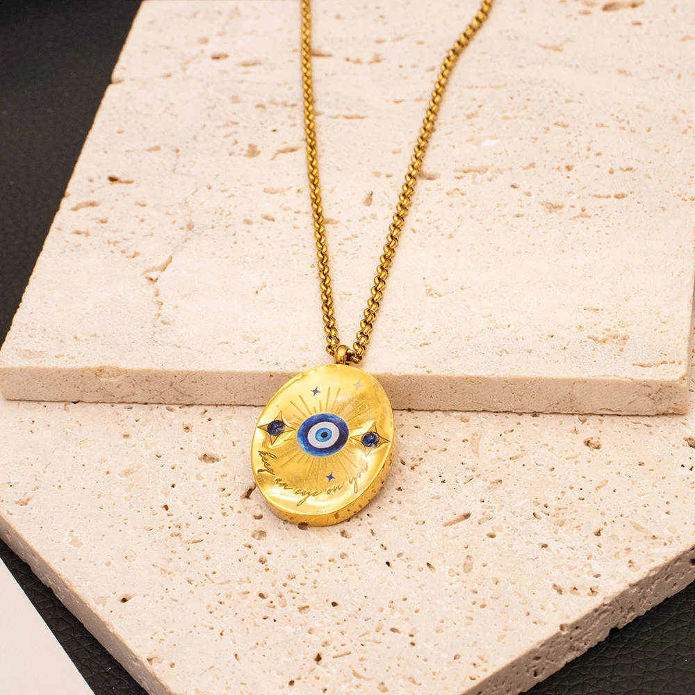 Fashion Dragonfly Pattern Cat Moon Sun Bird Pendant Necklace Stainless Steel Evil Eyes Pendant Necklace Clavicle Chain Jewelry
Fashion Dragonfly Pattern Cat Moon Sun Bird Pendant Necklace Stainless Steel Evil Eyes Pendant Necklace Clavicle Chain Jewelry