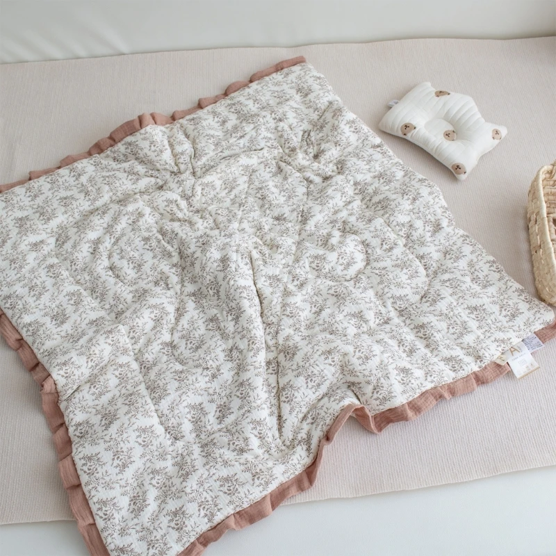 Baby Blanket with Delicate Ruffle Newborns Swaddles Wrap Thickened Warm Small Quilt Gift for Shower Parties
Baby Blanket with Delicate Ruffle Newborns Swaddles Wrap Thickened Warm Small Quilt Gift for Shower Parties