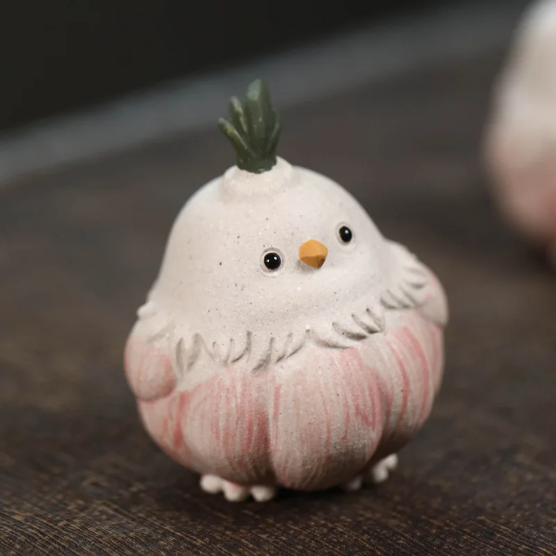 Purple Clay Garlic Bird Tea Pet Ornament Exquisite Handmade Garlic Head Bird Chicken Sculpture Creative Tea Ceremony Accessory
Purple Clay Garlic Bird Tea Pet Ornament Exquisite Handmade Garlic Head Bird Chicken Sculpture Creative Tea Ceremony Accessory