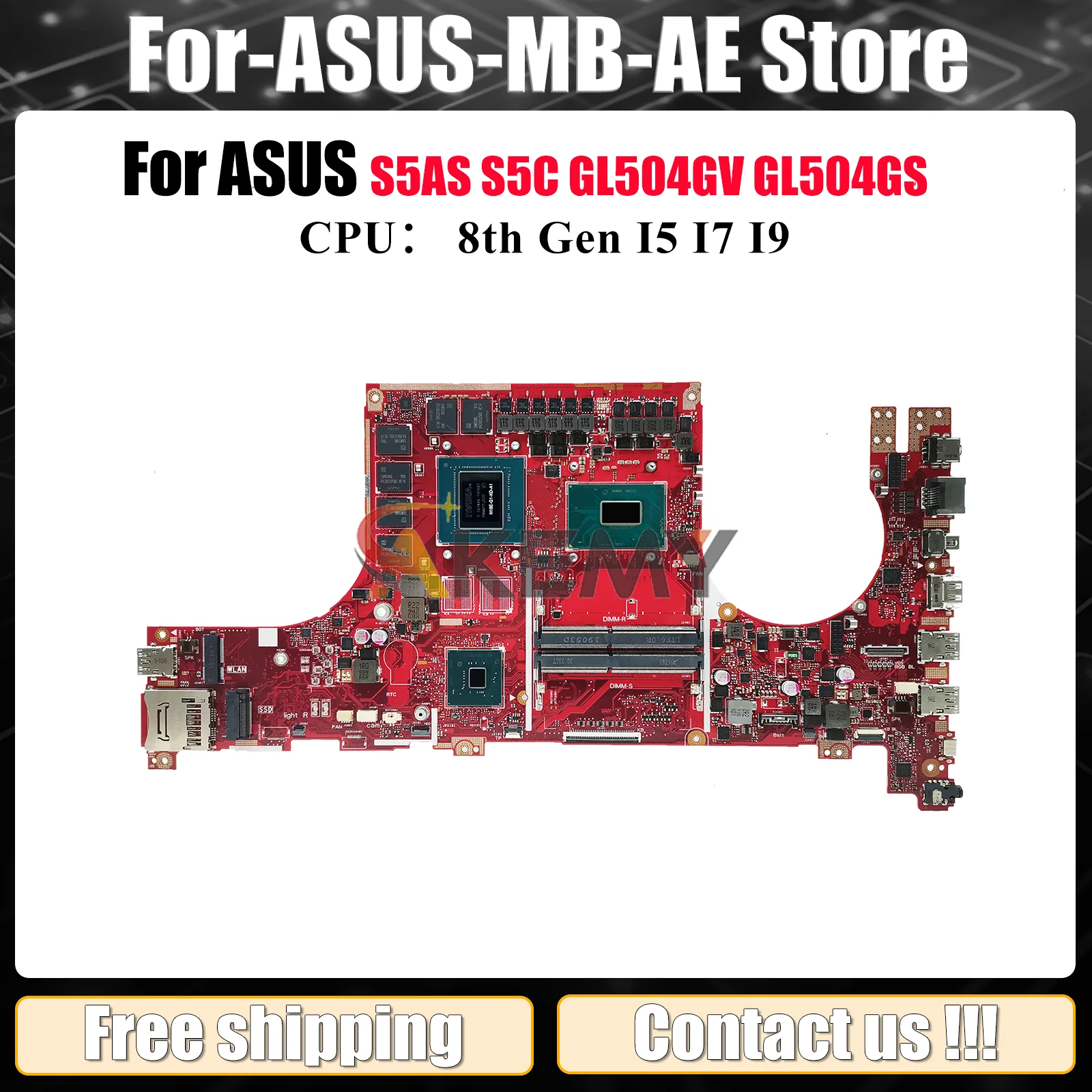 GL504GV Laptop Motherboard For ASUS ROG Strix GL504GW S5C GL504GM GL504GV GL504GS GL504G S5AS Mainboard With I5 I7 I9 CPU fast
GL504GV Laptop Motherboard For ASUS ROG Strix GL504GW S5C GL504GM GL504GV GL504GS GL504G S5AS Mainboard With I5 I7 I9 CPU fast