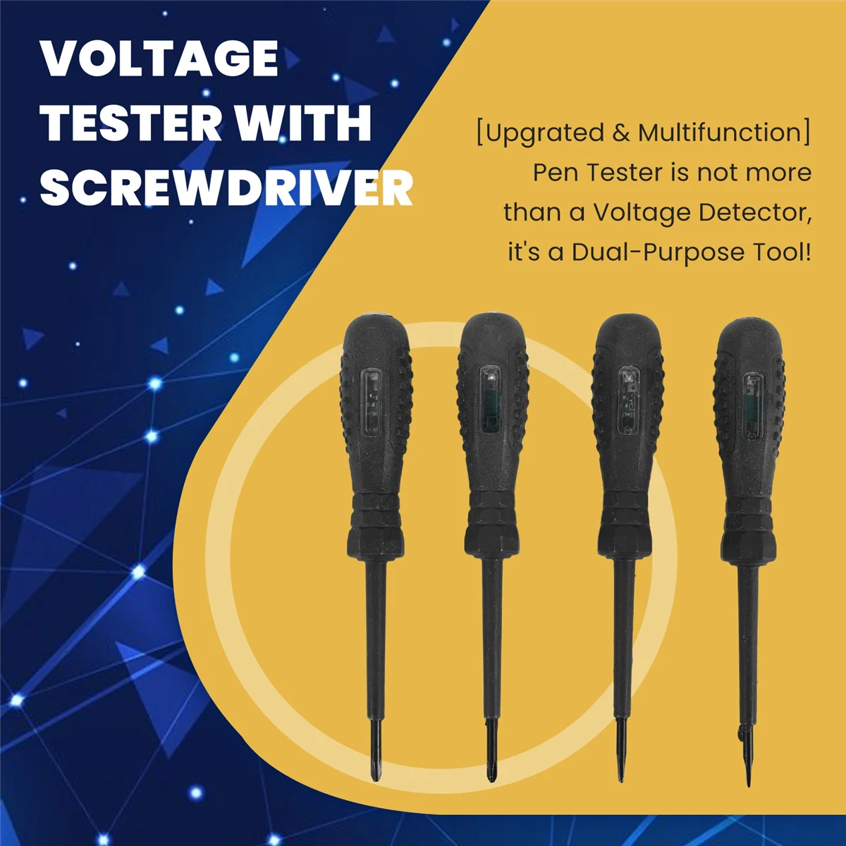 AT14A Voltage Tester with Screwdriver Electrical Tester Tool Non Contact Voltage Tester Pen with Range AC 70V-250V,Live/Zero
AT14A Voltage Tester with Screwdriver Electrical Tester Tool Non Contact Voltage Tester Pen with Range AC 70V-250V,Live/Zero