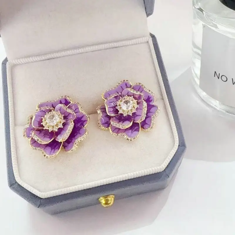 Bilincolor Purple Flower Earring for Women
Bilincolor Purple Flower Earring for Women