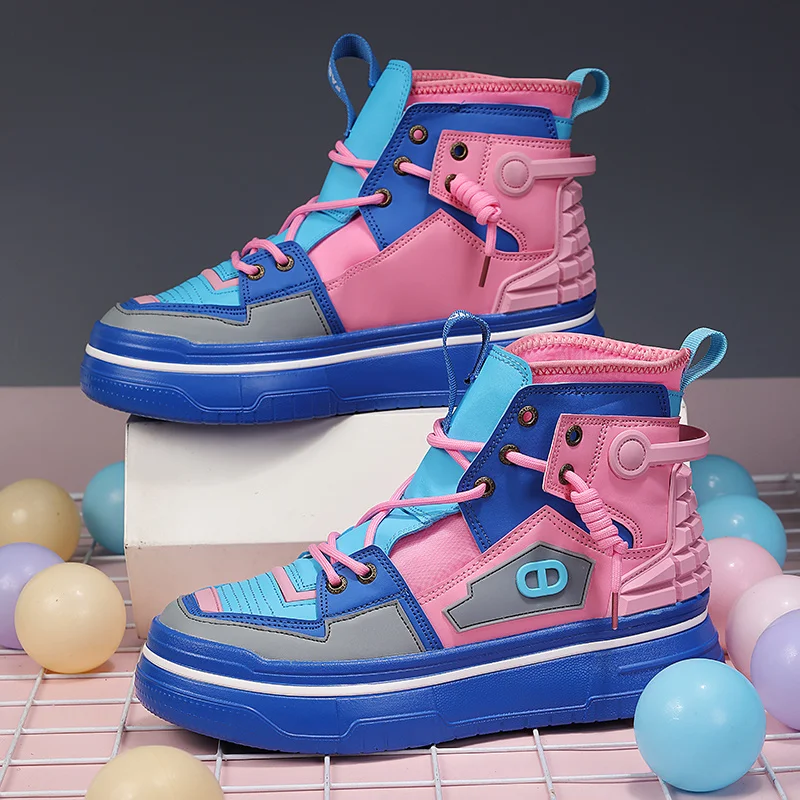 Fashion Colorful Men's High-Top Sneakers Platform Casual Shoes Sneakers Man Hip-Hop Luxury Designer Shoes for Men baskets hommes
Fashion Colorful Men's High-Top Sneakers Platform Casual Shoes Sneakers Man Hip-Hop Luxury Designer Shoes for Men baskets hommes