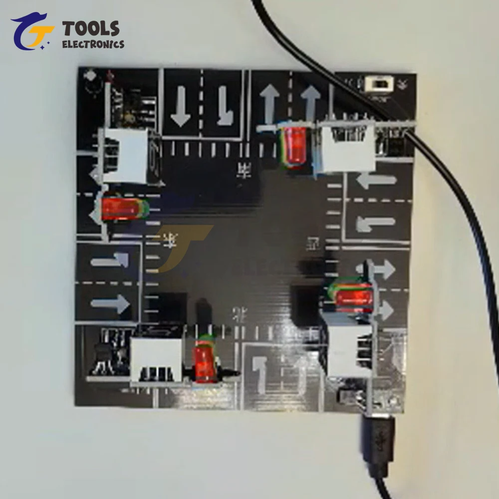 Traffic Light Simulator DIY Kit Soldering Practice Kit, Signal Light DC 5V