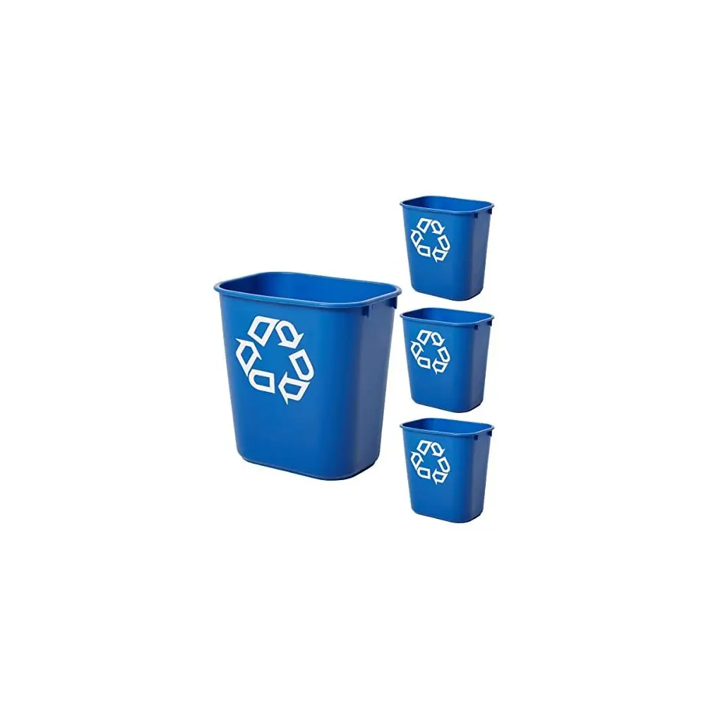 Deskside Wastebasket Recycling Bin Small 13Qt/3Gal, For Home/Office/Under Desk, Blue (Fg295573Blue), Pa Of 4
Deskside Wastebasket Recycling Bin Small 13Qt/3Gal, For Home/Office/Under Desk, Blue (Fg295573Blue), Pa Of 4