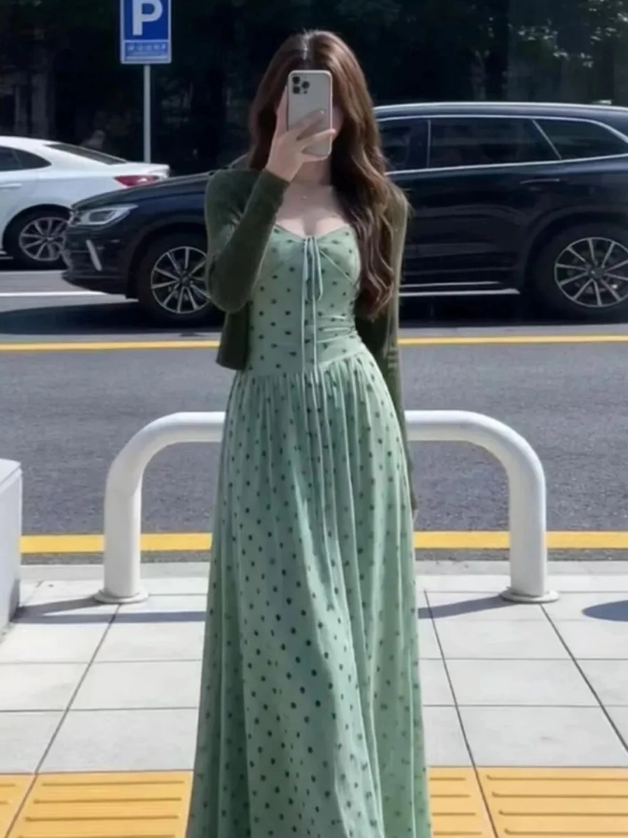 Green Strapless Dress Women's New 2026 Early Spring Beach Vacation Unique Beautiful Long Dress Fashionable Set round Dot Pattern
Green Strapless Dress Women's New 2026 Early Spring Beach Vacation Unique Beautiful Long Dress Fashionable Set round Dot Pattern