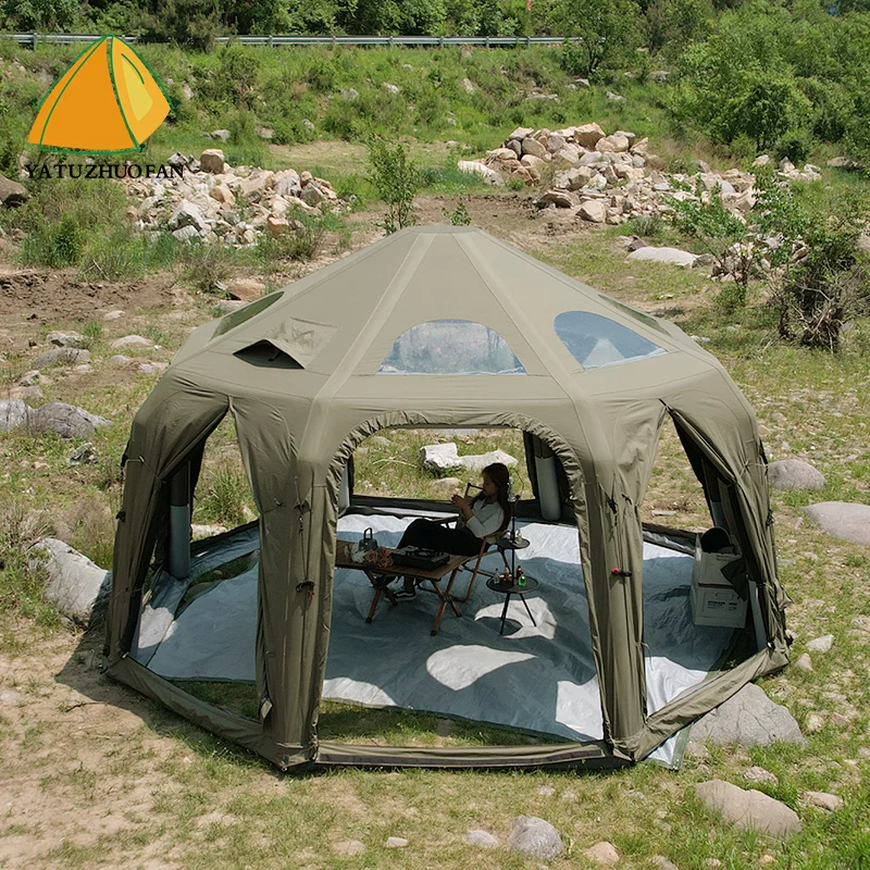 Luxury Inflatable Camping Tent 5M Waterproof Cotton Fabric Large Space Friends/Family Outdoor Tent Easy to Setup for 5-6 person
Luxury Inflatable Camping Tent 5M Waterproof Cotton Fabric Large Space Friends/Family Outdoor Tent Easy to Setup for 5-6 person