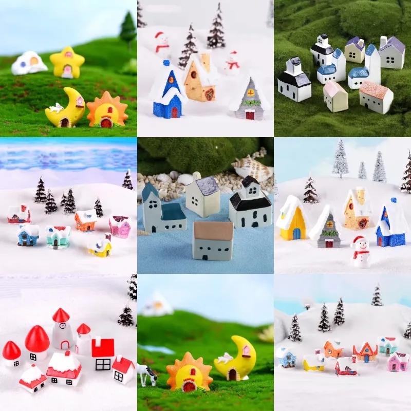 10PCS Mini Resin House Miniature House Fairy Garden Micro Landscape Home Garden Decoration Resin Crafts Decoration Home
10PCS Mini Resin House Miniature House Fairy Garden Micro Landscape Home Garden Decoration Resin Crafts Decoration Home