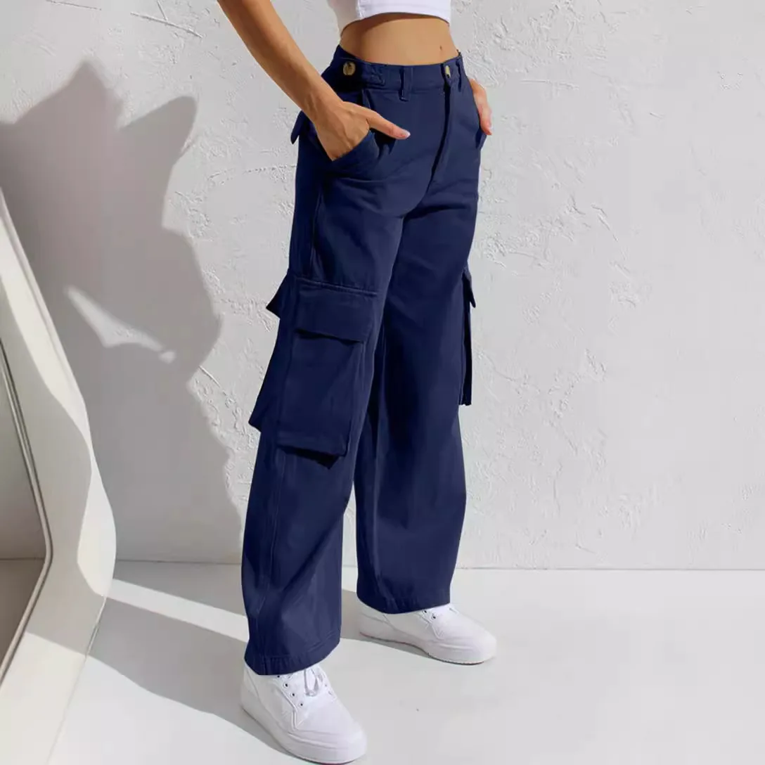 Women's Solid Color Casual Button Multi Pocket Fashionable Pants 2025 Spring New Style
Women's Solid Color Casual Button Multi Pocket Fashionable Pants 2025 Spring New Style
