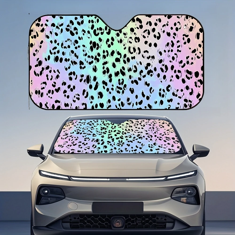 1-Piece folding car sunshade, fashionable leopard print design, windshield insulation and cooling, easy installation
1-Piece folding car sunshade, fashionable leopard print design, windshield insulation and cooling, easy installation