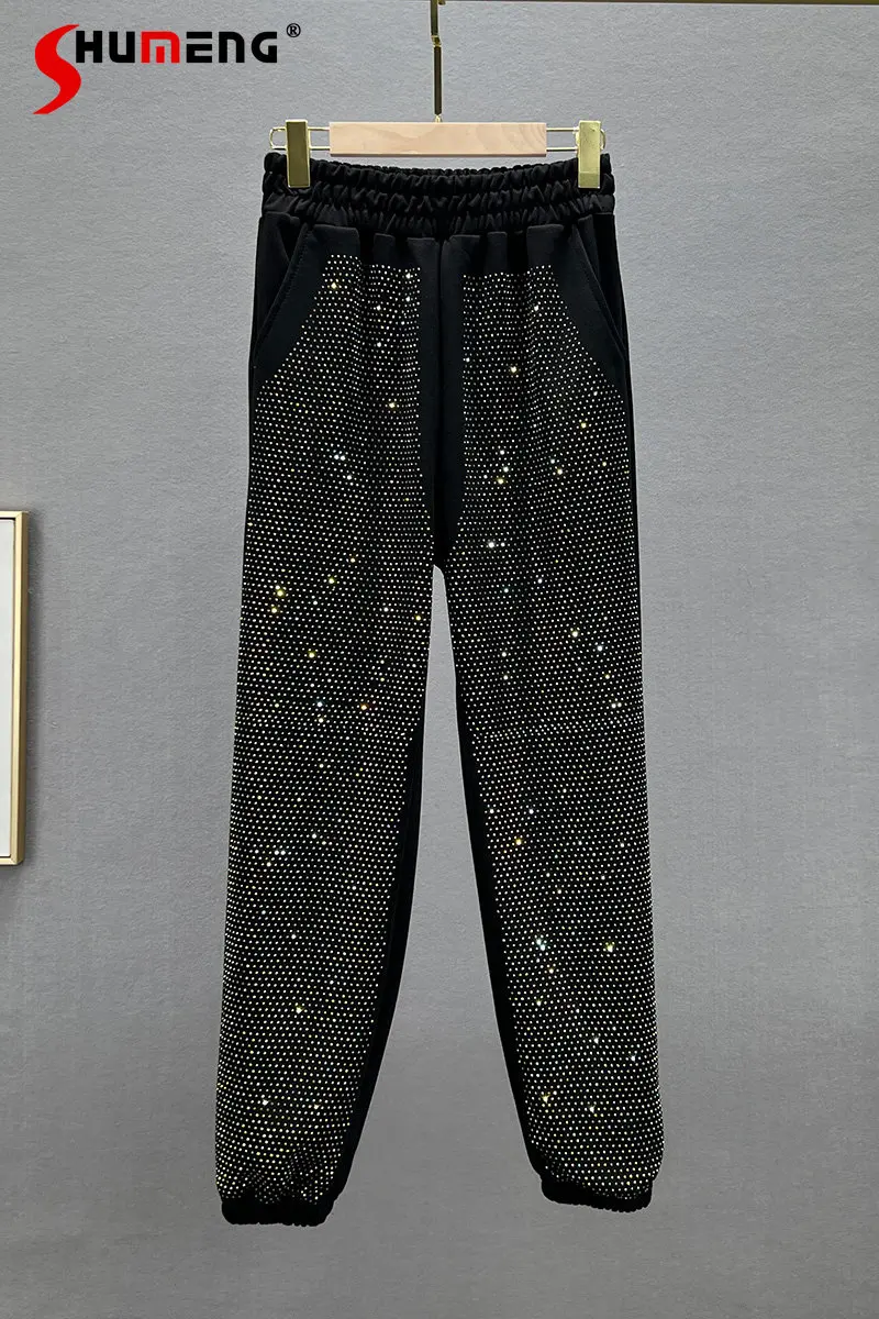 Casual Pants for Women Trendy 2023 Spring Summer New High Waist Loose Slimming Heavy Industry Colorful Crystals Harem Trousers
Casual Pants for Women Trendy 2023 Spring Summer New High Waist Loose Slimming Heavy Industry Colorful Crystals Harem Trousers