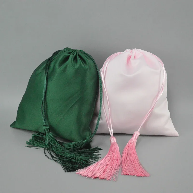 50PCS Satin Drawstring Bag With Tassel Extension Jewelry/Hair/Storage/Gift Pouches Matte Elastic Pouch Custom Logo Print Packag
50PCS Satin Drawstring Bag With Tassel Extension Jewelry/Hair/Storage/Gift Pouches Matte Elastic Pouch Custom Logo Print Packag
