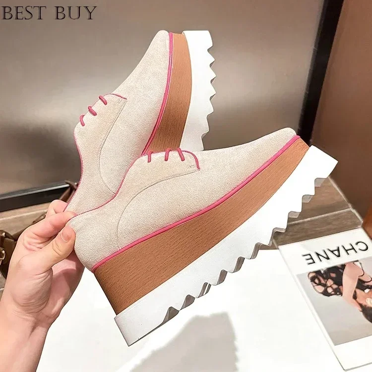 New Fashion Lace Up Platform Shoes real Leather Women's Casual Shoes Height Increase 9cm Ladies Shoes British Style Women Pumps
New Fashion Lace Up Platform Shoes real Leather Women's Casual Shoes Height Increase 9cm Ladies Shoes British Style Women Pumps