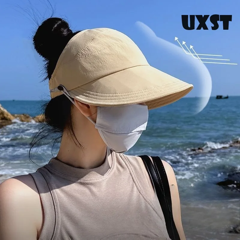UXST УФ-защита можно носить с хвостиком, пустая кепка, рыбацкая шляпа, летний уличный козырек, дышащий и универсальный
UXST УФ-защита можно носить с хвостиком, пустая кепка, рыбацкая шляпа, летний уличный козырек, дышащий и универсальный