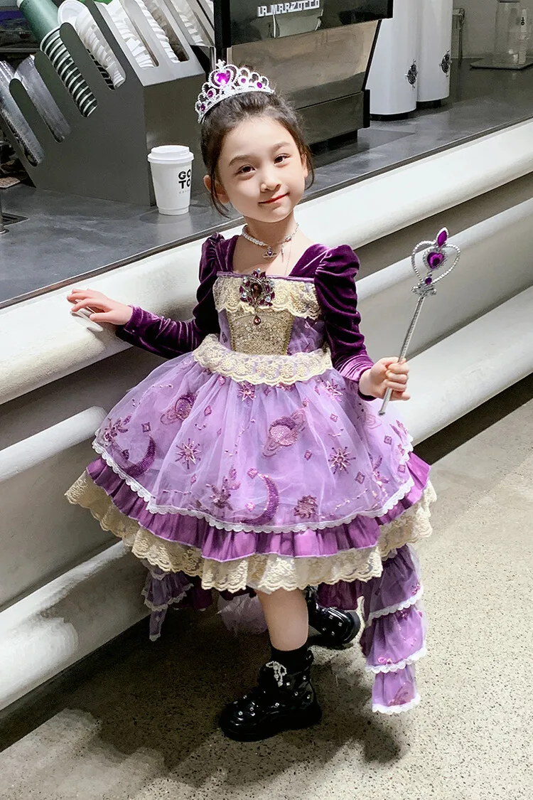 Girl's Fashionable Purple Star River Princess Dress Cute Lolita Dresses High-End Princess for Birthday Party, Festive, Gifts
Girl's Fashionable Purple Star River Princess Dress Cute Lolita Dresses High-End Princess for Birthday Party, Festive, Gifts