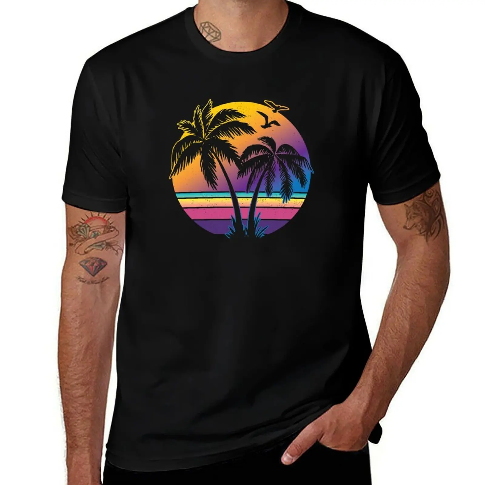 Vintage Sunset Palm Tree Gift Design Idea Beach Lovers product T-Shirt Casual Light Summer Short Sleeve Top
Vintage Sunset Palm Tree Gift Design Idea Beach Lovers product T-Shirt Casual Light Summer Short Sleeve Top