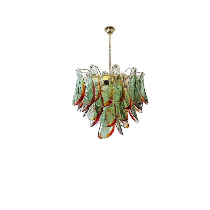 Green petal handmade glass medieval villa duplex chandelier
Green petal handmade glass medieval villa duplex chandelier