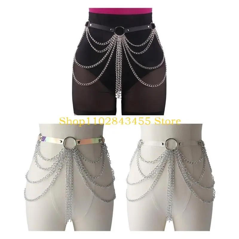 49MC Women's Body Chain Belt Alloy and PU Leather Gothic Punk Waist Belt Adjustable
49MC Women's Body Chain Belt Alloy and PU Leather Gothic Punk Waist Belt Adjustable