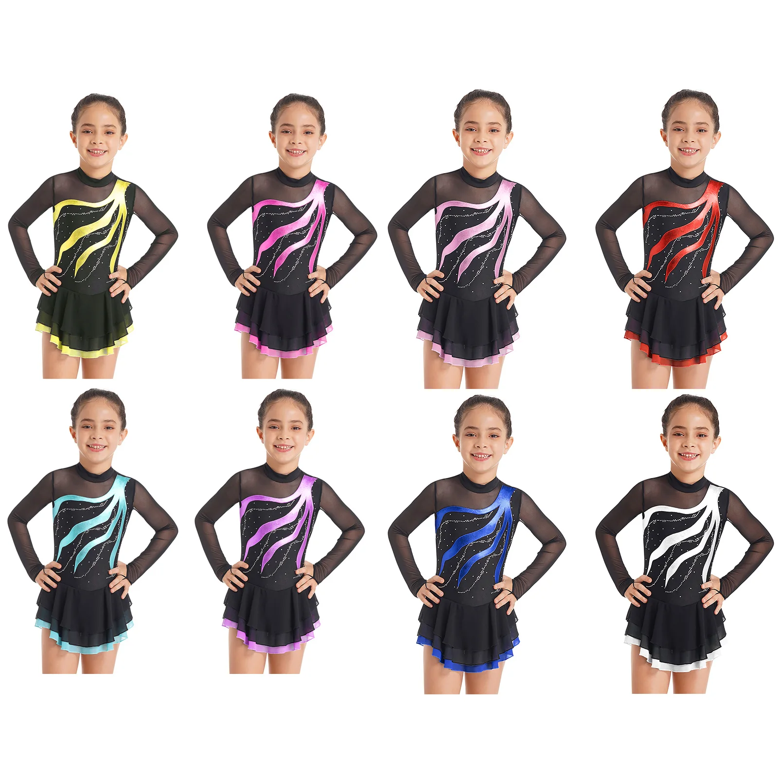 Child Girls Ballet Gymnastics Leotard Rhinestone Figure Ice Skating Dress Ballroom Dance Costume Training Performance Clothing
Child Girls Ballet Gymnastics Leotard Rhinestone Figure Ice Skating Dress Ballroom Dance Costume Training Performance Clothing