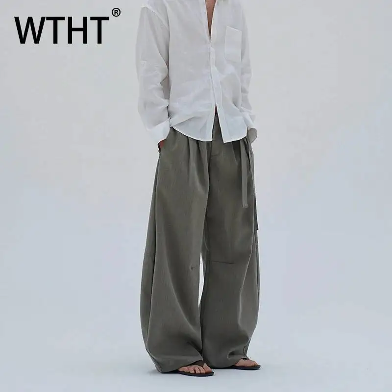 WTHT Trendy Men's Solid Color Pleated Bandage Blazer Pants Fashion 2026 Summer High-waisted Wide Leg Trousers Male 2A3137
WTHT Trendy Men's Solid Color Pleated Bandage Blazer Pants Fashion 2026 Summer High-waisted Wide Leg Trousers Male 2A3137