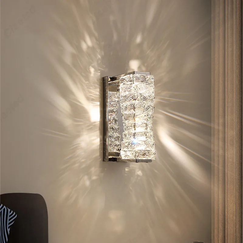 Modern and Simple New LED Crystal Wall Lamp Living Room Corridor Staircase Bedroom Bedside Decorative Atmosphere Lighting
Modern and Simple New LED Crystal Wall Lamp Living Room Corridor Staircase Bedroom Bedside Decorative Atmosphere Lighting