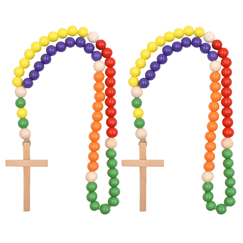 2pcs Wooden String Rustic Cross Pendant Wall Hanging Decor For Home Farmhouse Party Beaded Garland Wood Bead Garlands Hanging
2pcs Wooden String Rustic Cross Pendant Wall Hanging Decor For Home Farmhouse Party Beaded Garland Wood Bead Garlands Hanging