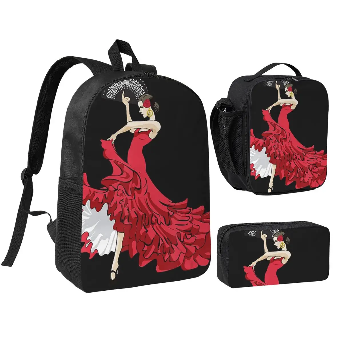 Flamenco Dancer Spain Backpack Student Boys Girls BookBag School Bag Shoulder Bags 3ps Insulated Lunch Bag Pencil Case
Flamenco Dancer Spain Backpack Student Boys Girls BookBag School Bag Shoulder Bags 3ps Insulated Lunch Bag Pencil Case