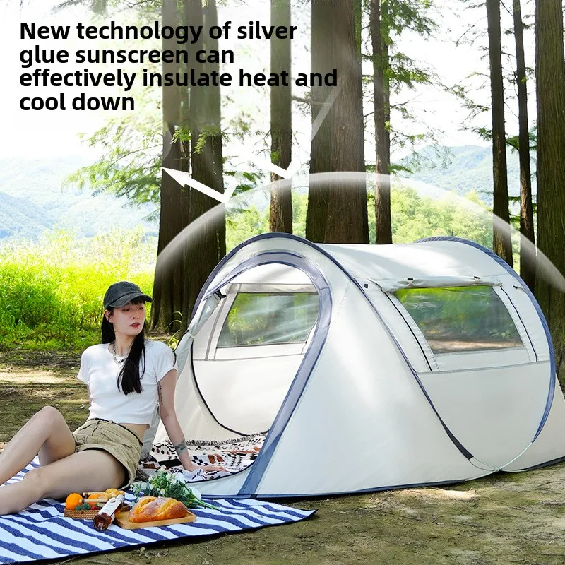 Tent Camping Outdoor 3-4 People Waterproof Thickened Portable Installation-free One-second Quick Open Automatic Boat Tent
Tent Camping Outdoor 3-4 People Waterproof Thickened Portable Installation-free One-second Quick Open Automatic Boat Tent