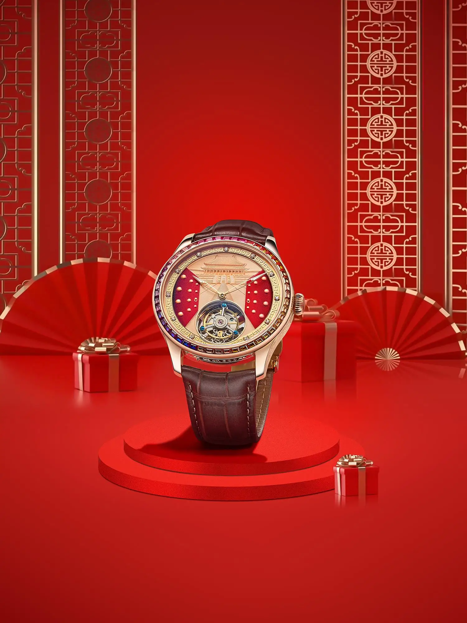 Men's mechanical watch high-end atmosphere - light tourbillon mechanical watch
Men's mechanical watch high-end atmosphere - light tourbillon mechanical watch