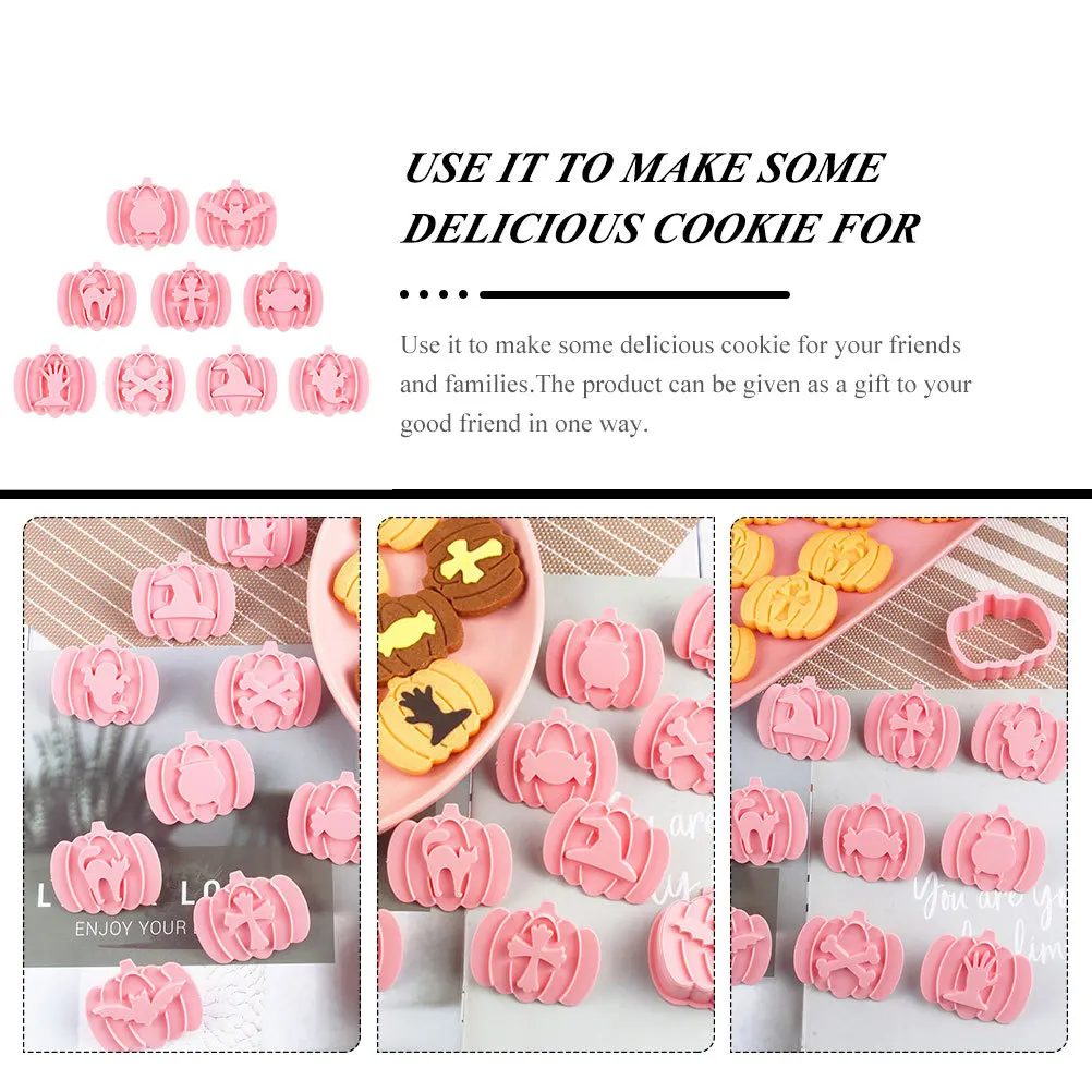9Pcs Plastic Cookie Mold Press-on Pumpkin Baking Supplies Easy Use Multi-Use Pastry Cutter DIY Halloween Cookie Cutter
9Pcs Plastic Cookie Mold Press-on Pumpkin Baking Supplies Easy Use Multi-Use Pastry Cutter DIY Halloween Cookie Cutter