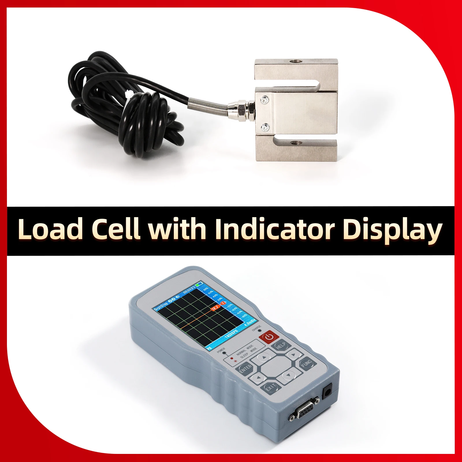 S Type Load Cell Sensor and Digital Force Gauge,High precision measurement,Test Tensile Force and Compressive Force 5KG 10KG
S Type Load Cell Sensor and Digital Force Gauge,High precision measurement,Test Tensile Force and Compressive Force 5KG 10KG