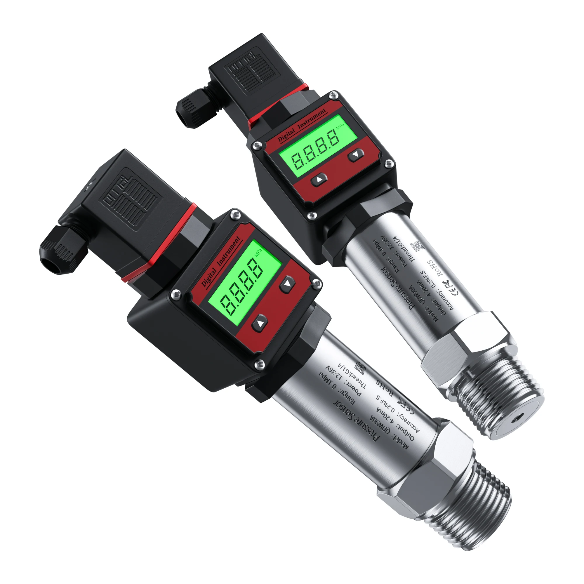 Digital Pressure Sensor 0-10bar 0-16bar 0-25bar Water Oil Air Pressure Transmitter 4-20mA 0-10V RS485 With M20*1.5
Digital Pressure Sensor 0-10bar 0-16bar 0-25bar Water Oil Air Pressure Transmitter 4-20mA 0-10V RS485 With M20*1.5