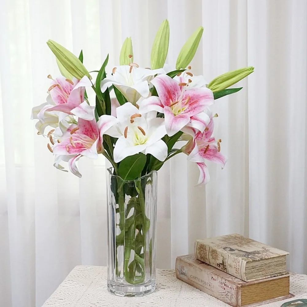87cm Artificial Flower Branch Real Touch Plastic Silk Lilium Brownii Flower Handmade Elegant Fake Flowers Living Room Desktop
87cm Artificial Flower Branch Real Touch Plastic Silk Lilium Brownii Flower Handmade Elegant Fake Flowers Living Room Desktop