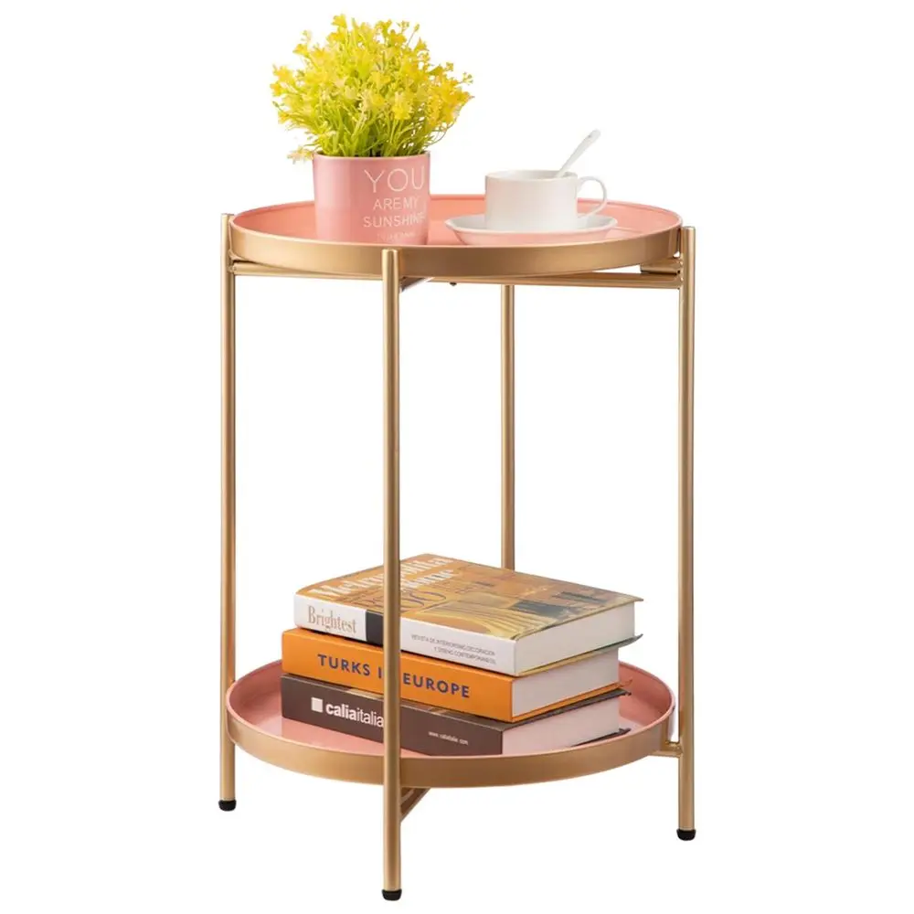 2Tier Round Gold Side Table, Outdoor Small Folding Accent Stand with Removable Tray, AntiRust Metal Asional Table for Balcony P
2Tier Round Gold Side Table, Outdoor Small Folding Accent Stand with Removable Tray, AntiRust Metal Asional Table for Balcony P
